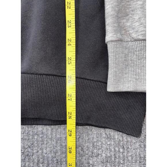 Adidas Sweatshirt Adult XL Gray Black Trefoil Logo Fleece Crewneck Streetwear - Picture 9 of 11